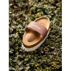 Brosse douce Artisan LeMieux en poils de chèvre Marron Brosse douce Artisan LeMieux en poils de chèvre Marron