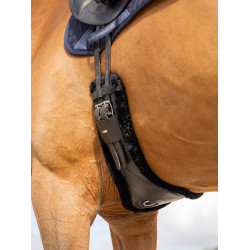 Sangle de dressage profilée LeMieux Arika Simuwool Noir Sangle de dressage profilée LeMieux Arika Simuwool Noir