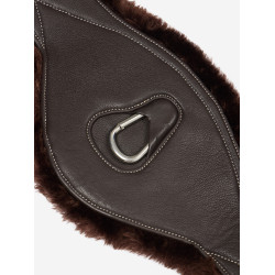 Sangle longue profilée LeMieux Arika Simuwool Marron Sangle longue profilée LeMieux Arika Simuwool Marron