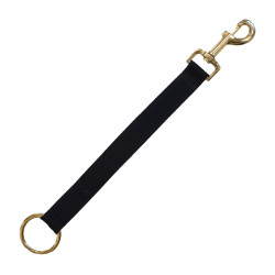 Lanière D'attache Nylon Mousqueton Et Anneau Kentucky Noir