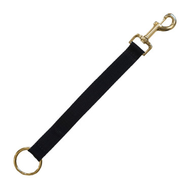 Lanière D'attache Nylon Mousqueton Et Anneau Kentucky Noir