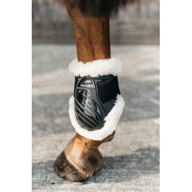 Protège-boulet jeunes chevaux mouton vegan Kentucky Noir