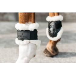 Protège-boulet jeunes chevaux mouton vegan Kentucky Noir