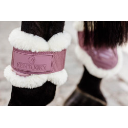 Protège-boulet jeunes chevaux mouton vegan Kentucky Vieux rose