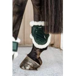 Protège-boulet jeunes chevaux Velvet mouton vegan Kentucky Vert foncé