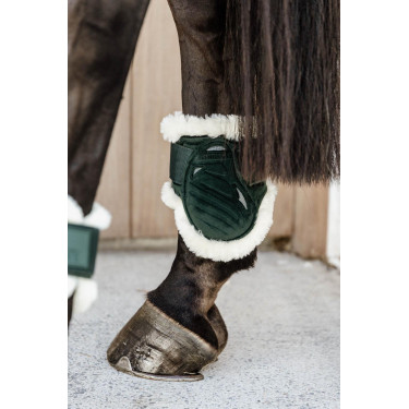 Protège-boulet jeunes chevaux Velvet mouton vegan Kentucky Vert foncé