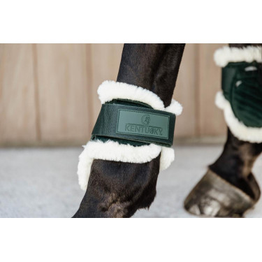 Protège-boulet jeunes chevaux Velvet mouton vegan Kentucky Vert foncé