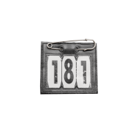 Porte-Numéro PVC avec épingle de sureté Kentucky Noir