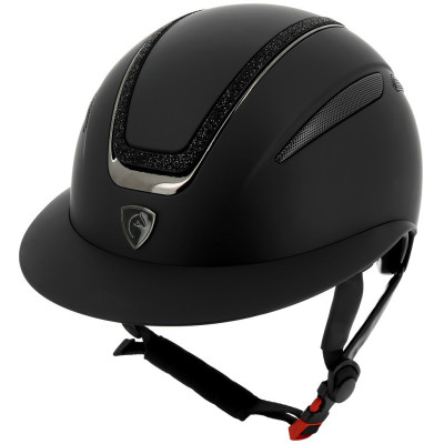 Casque Equithème Agris visière large Noir lamé