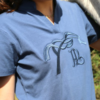 Polo Iliana Pénélope Bleu / gris Polo Iliana Pénélope Bleu / gris