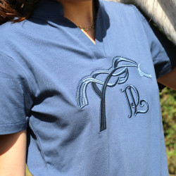 Polo Iliana Pénélope Bleu / gris