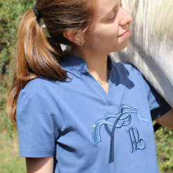 Polo Iliana Pénélope Bleu / gris