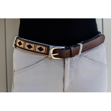 Ceinture Perles faites-main Kentucky Or