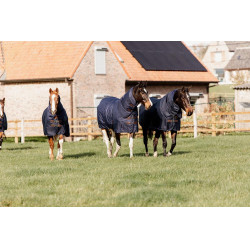 Couverture d'extérieur All Weather Quick Dry Fleece avec couvre-cou Kentucky 600D Marine Bleu marine