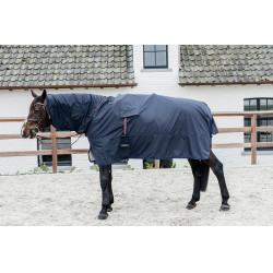 Horse Raincoat Hurricane with stirrup holes Kentucky Marine Bleu marine