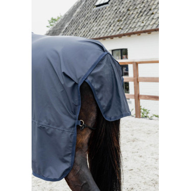 Horse Raincoat Hurricane with stirrup holes Kentucky Marine Bleu marine