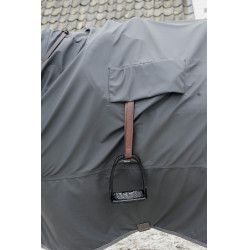Horse Raincoat Hurricane with stirrup holes Kentucky Gris
