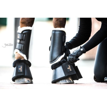 Guêtres fermées Cuir antérieures Kentucky Noir Guêtres fermées Cuir antérieures Kentucky Noir