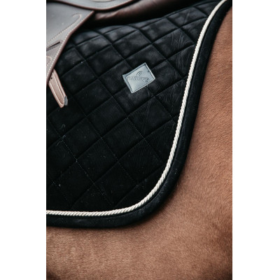 KENTUCKY HORSEWEAR - TAPIS DE SELLE BASIC VELVET JUMPING NOIR