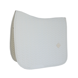 Tapis de selle Fishbone dressage Kentucky Blanc