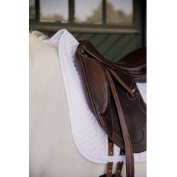Tapis de selle Fishbone dressage Kentucky Blanc