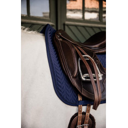 Tapis de selle Fishbone dressage Kentucky Marine Bleu marine