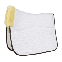 Tapis de selle Skin Friendly Star Quilting dressage Kentucky Blanc