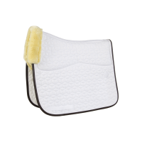 Tapis de selle Skin Friendly Star Quilting dressage Kentucky Blanc