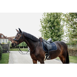 Tapis de selle Skin Friendly Star Quilting dressage Kentucky Marine Bleu marine