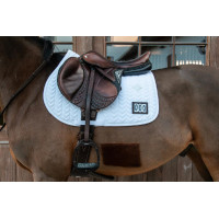 Tapis de selle Fishbone Compétition jumping Kentucky Blanc Tapis de selle Fishbone Compétition jumping Kentucky Blanc