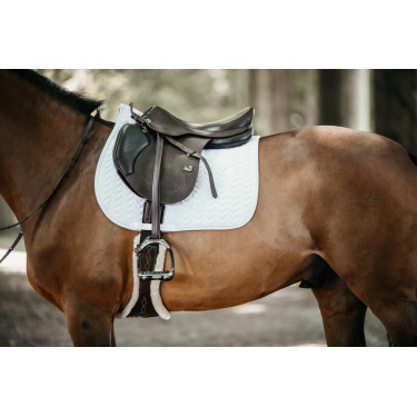 Tapis de selle Fishbone jumping Kentucky Blanc