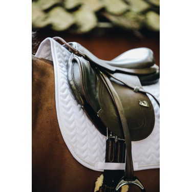 Tapis de selle Fishbone jumping Kentucky Blanc Tapis de selle Fishbone jumping Kentucky Blanc