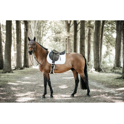 Tapis de selle Fishbone jumping Kentucky Blanc