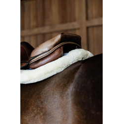 Tapis de selle Hunter mouton vegan jumping Kentucky Blanc