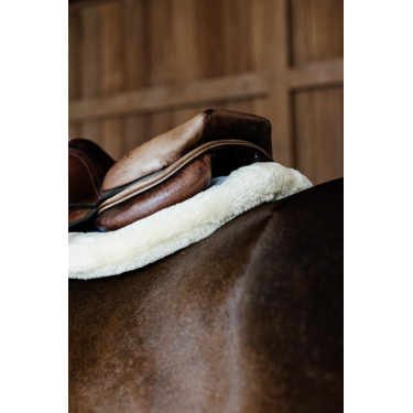 Tapis de selle Hunter mouton vegan jumping Kentucky Blanc