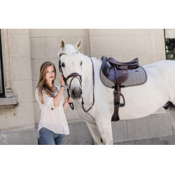 Tapis de selle Pied-de-poule jumping Kentucky Noir