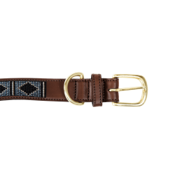 Collier pour chien en Perles faites-main Kentucky Argent Collier pour chien en Perles faites-main Kentucky Argent