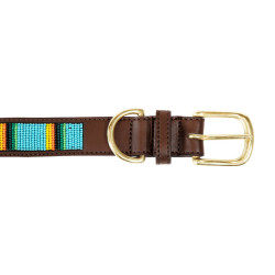 Collier pour chien en Perles faites-main Kentucky Bleu clair