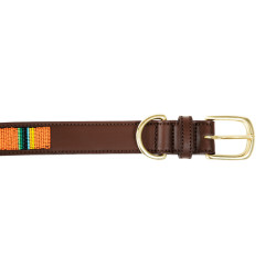 Collier pour chien en Perles faites-main Kentucky Pure orange