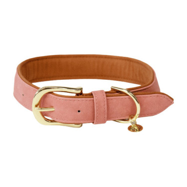 Collier pour chien Vegan Leather Kentucky Pêche Rose