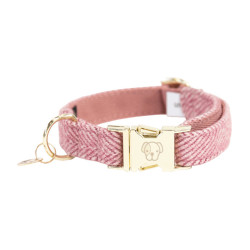 Collier pour chien Wool Kentucky Rose clair