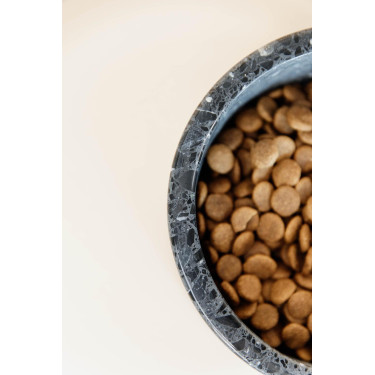 Gamelle pour chien en pierre Terrazzo Kentucky Noir