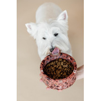 Gamelle pour chien en pierre Terrazzo Kentucky Brun Marron