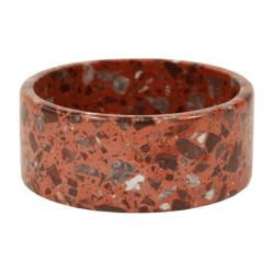 Gamelle pour chien en pierre Terrazzo Kentucky Brun Marron