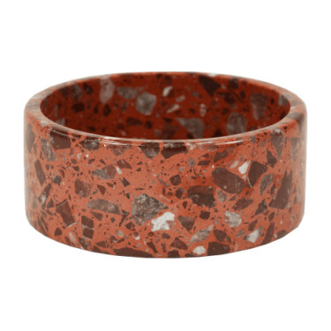 Gamelle pour chien en pierre Terrazzo Kentucky Brun Marron