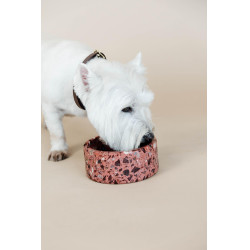Gamelle pour chien en pierre Terrazzo Kentucky Brun Marron