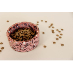Gamelle pour chien en pierre Terrazzo Kentucky Brun Marron