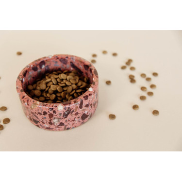 Gamelle pour chien en pierre Terrazzo Kentucky Brun Marron