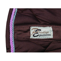 Tapis Palm Beach Obstacle Privilege Equitation Chocolat / argent / rose Marron