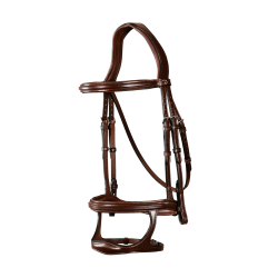 Bridon Double Muserolle New English Collection by Dy'on Marron